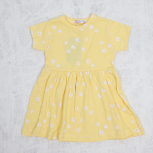 Kız 1-4 Yaş Papatya Desenli Elbise