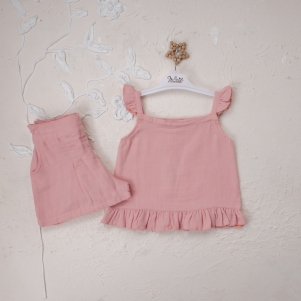 Kız 5-8 Yaş Askılı Müslin Takım