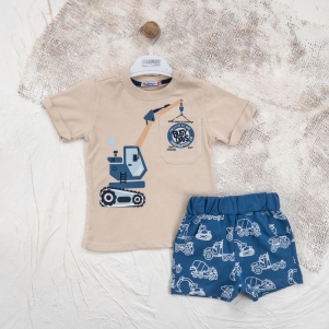 Erkek Busy Days Baskılı 1-4 Yaş Takım