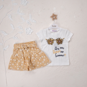 Kız Are You Ready Baskılı 1-4 Yaş Şortlu Takım
