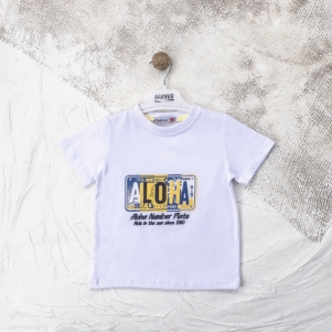 Erkek Aloha Baskılı 1-4 Yaş Tişört