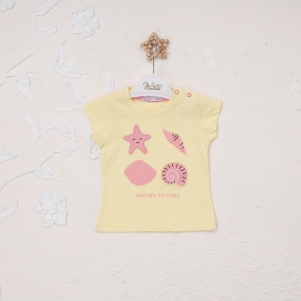 Kız Marine Baskılı 6-18 Aylık Badi