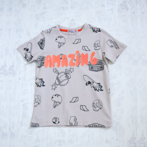 Erkek 5-8 Yaş Amazing Baskılı Tişört