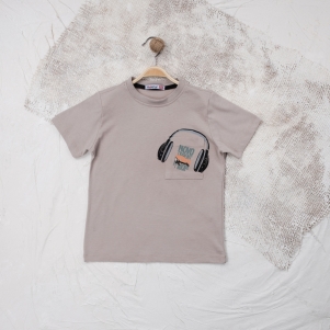 Erkek Nova Kulaklık Sırt Baskılı 5-8 Yaş Tişört