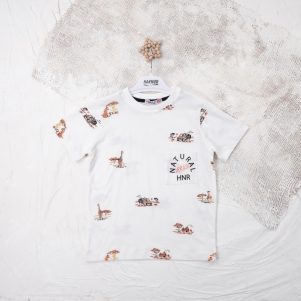 Erkek Araba Baskılı 5-8 Yaş Tişört