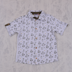 Erkek 1-4 Yaş Palmiye Desenli Gömlek